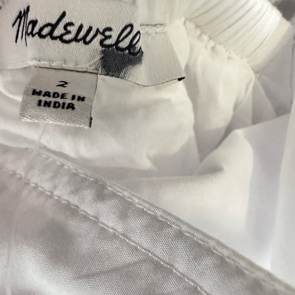 MADEWELL White Poplin Seamed Maxi Dress NV430 - Picture 7 of 10
